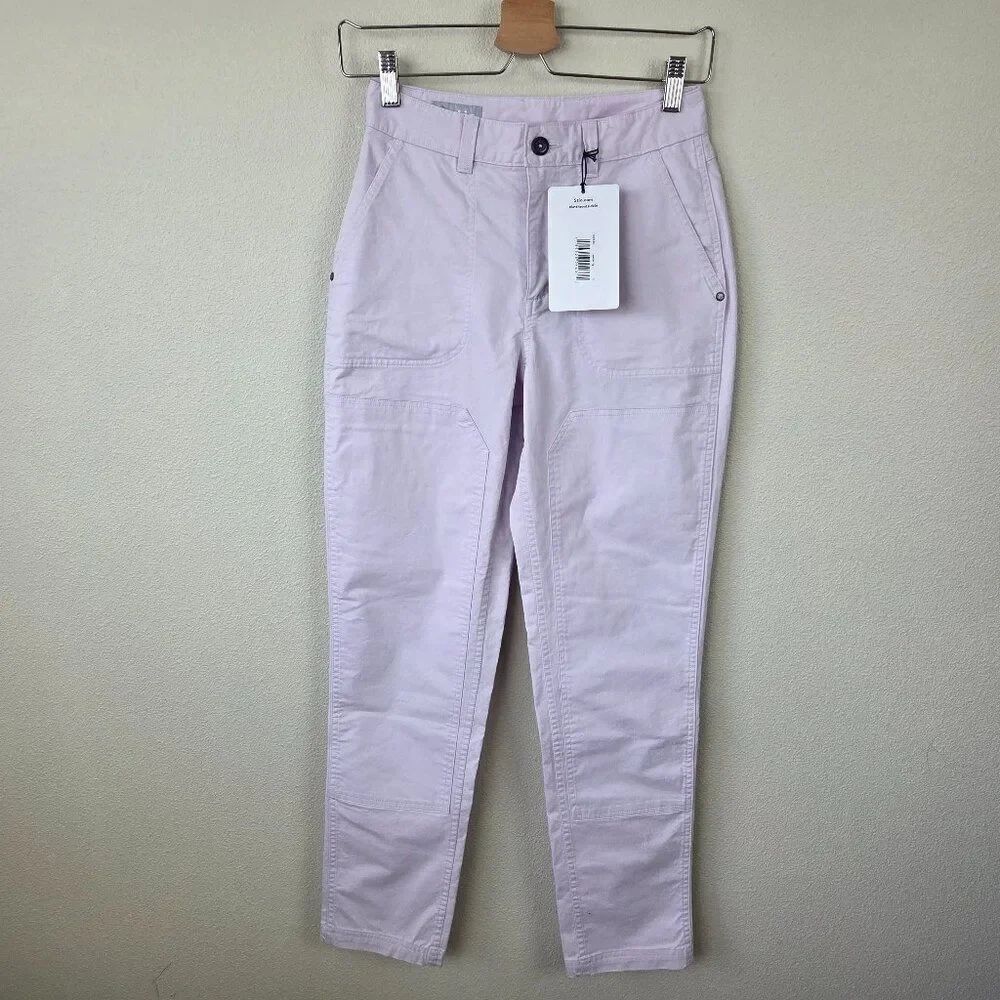 Stio Womens Rivet Twill Carpenter Pants Size 0 Lavender Fog Purple NEW Gorpcore